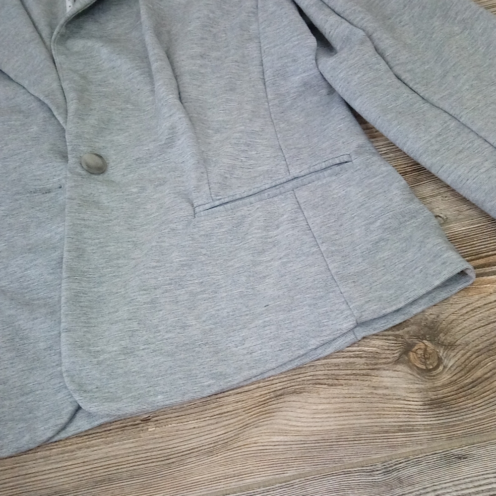 Gray Long Sleeve Button Blazer Jacket - image 6